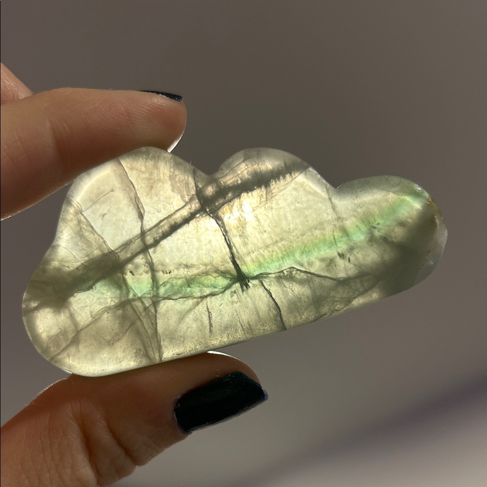 Green Fluorite Cloud-Shaped Crystal